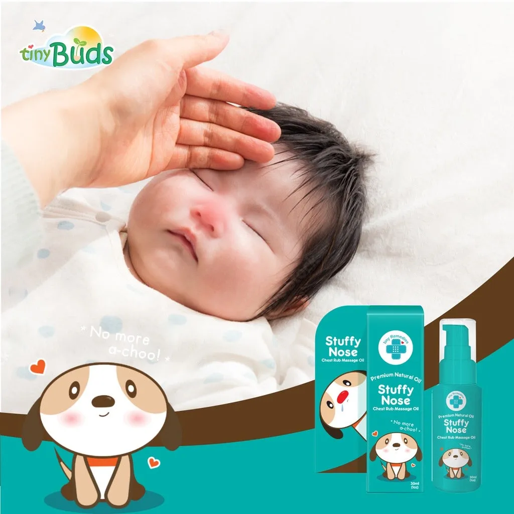 Tiny Remedies Stuffy Nose Natural Baby Chest Rub Massage Oil 50ml