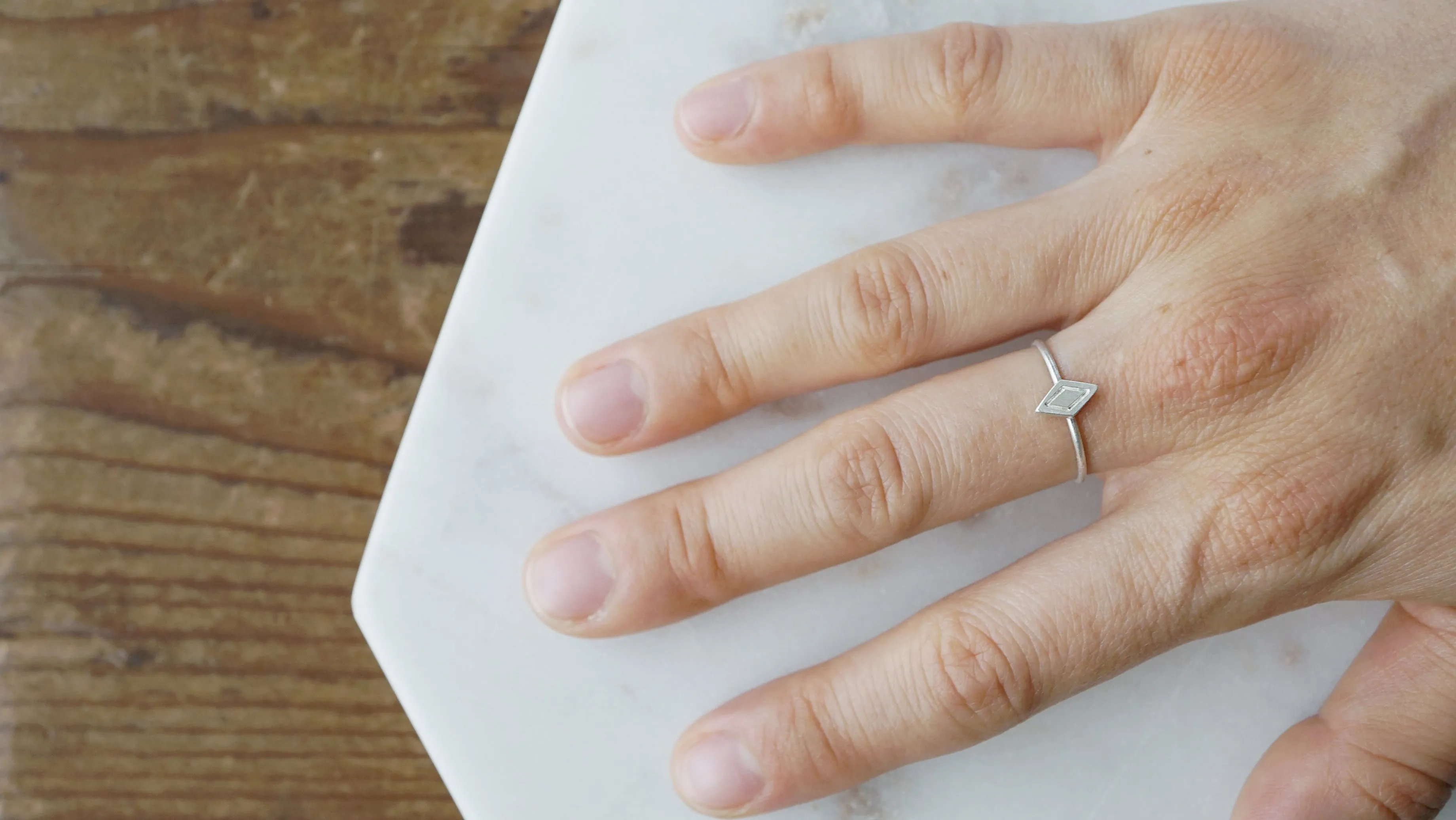 Tiny shield ring