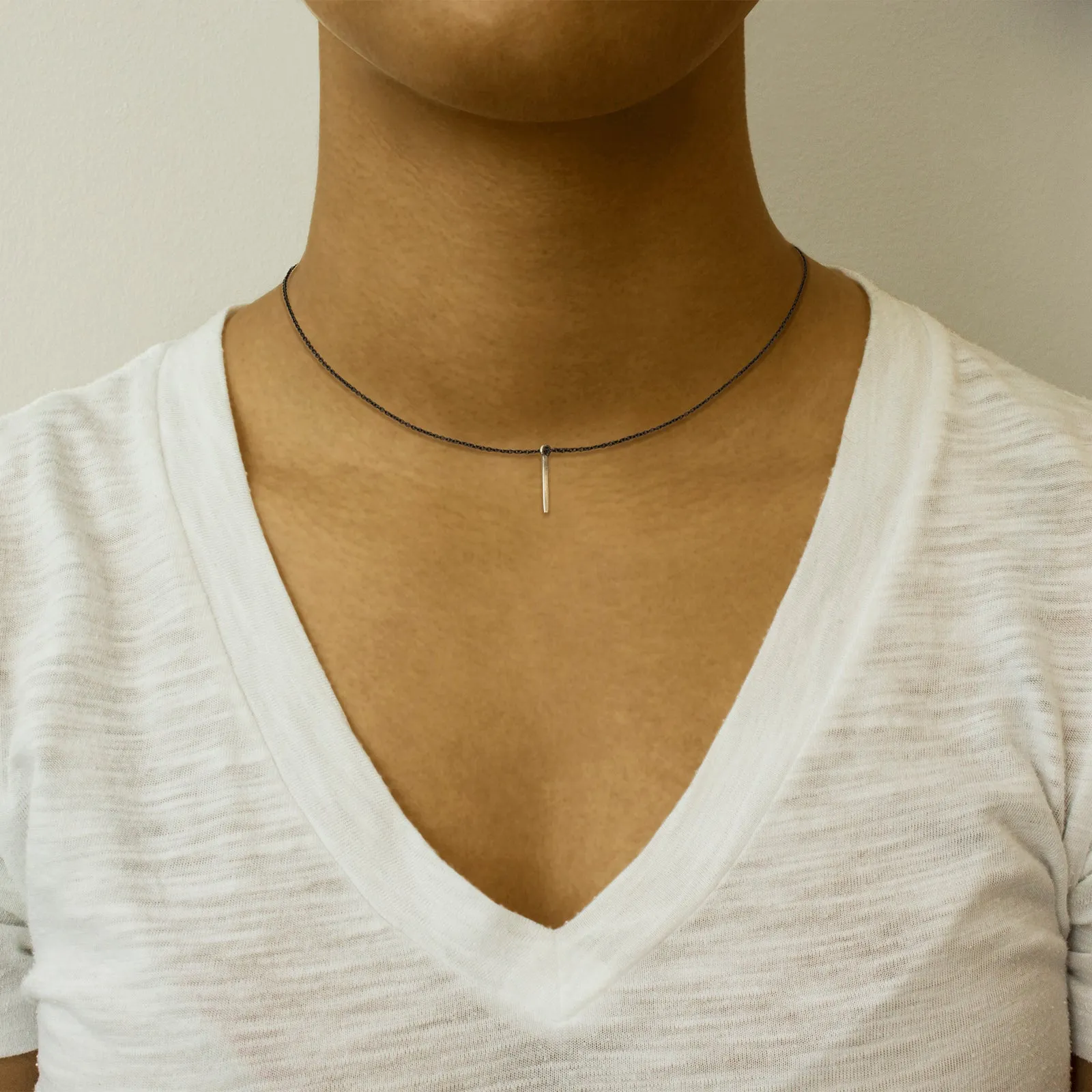 tiny sliver necklace