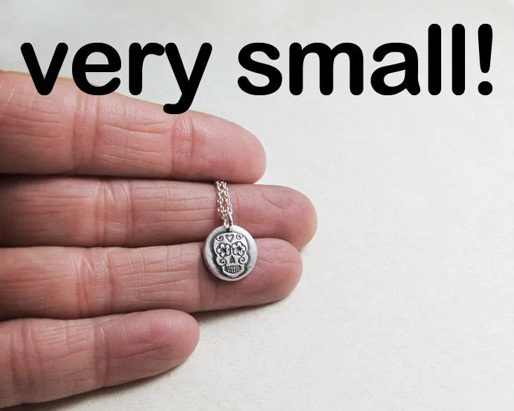Tiny Sugar Skull Necklace