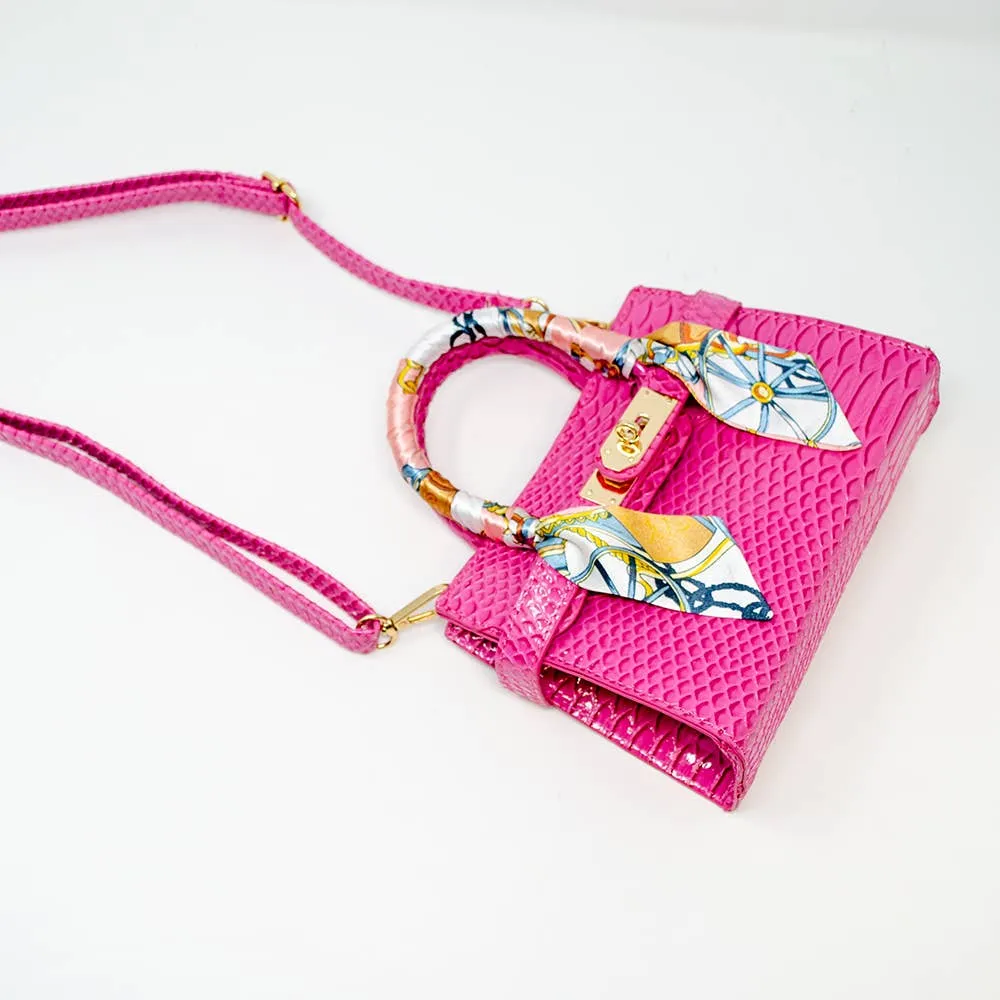 Tiny Treats Crocodile Scarf Handbag