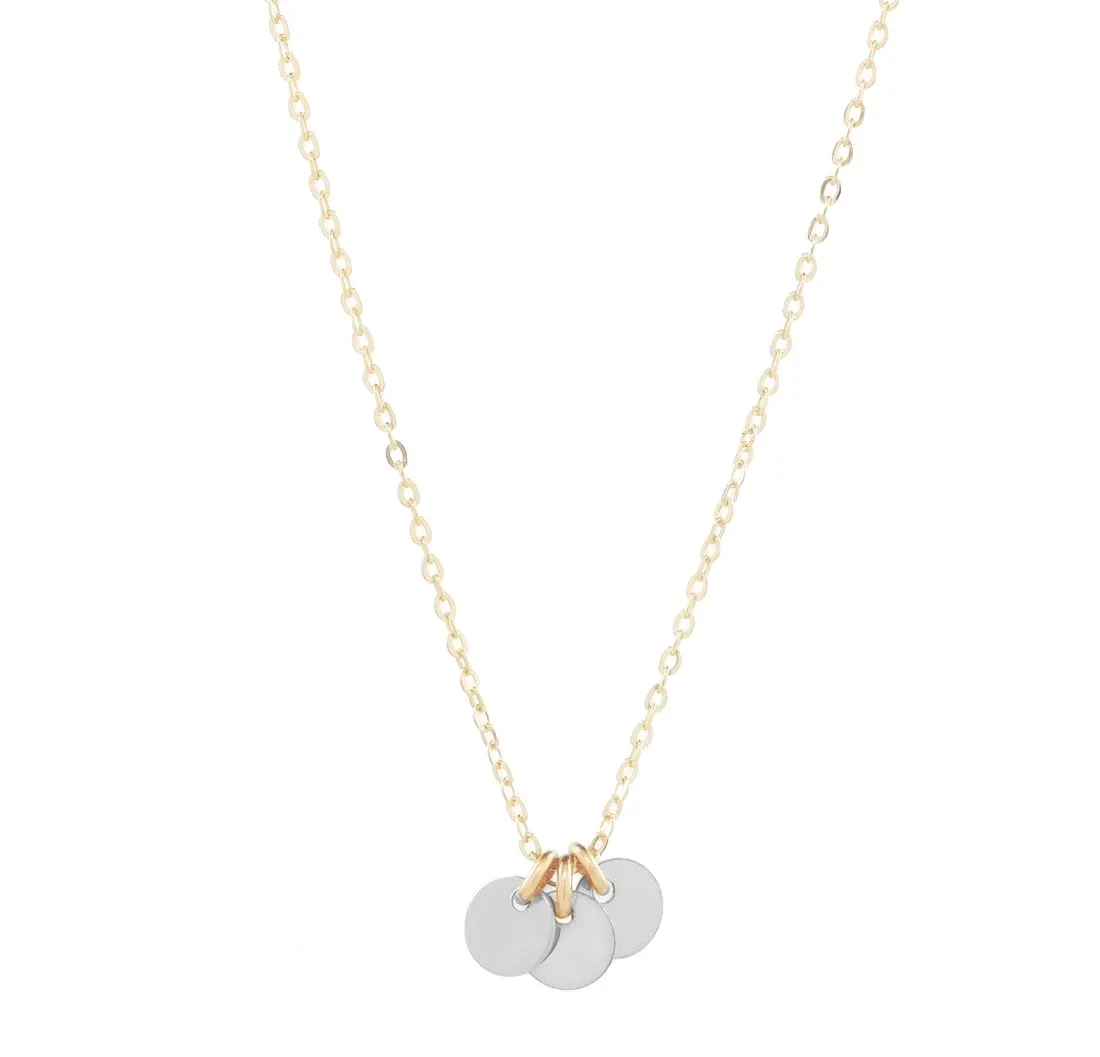 Tiny Triple Disc Choker Necklace