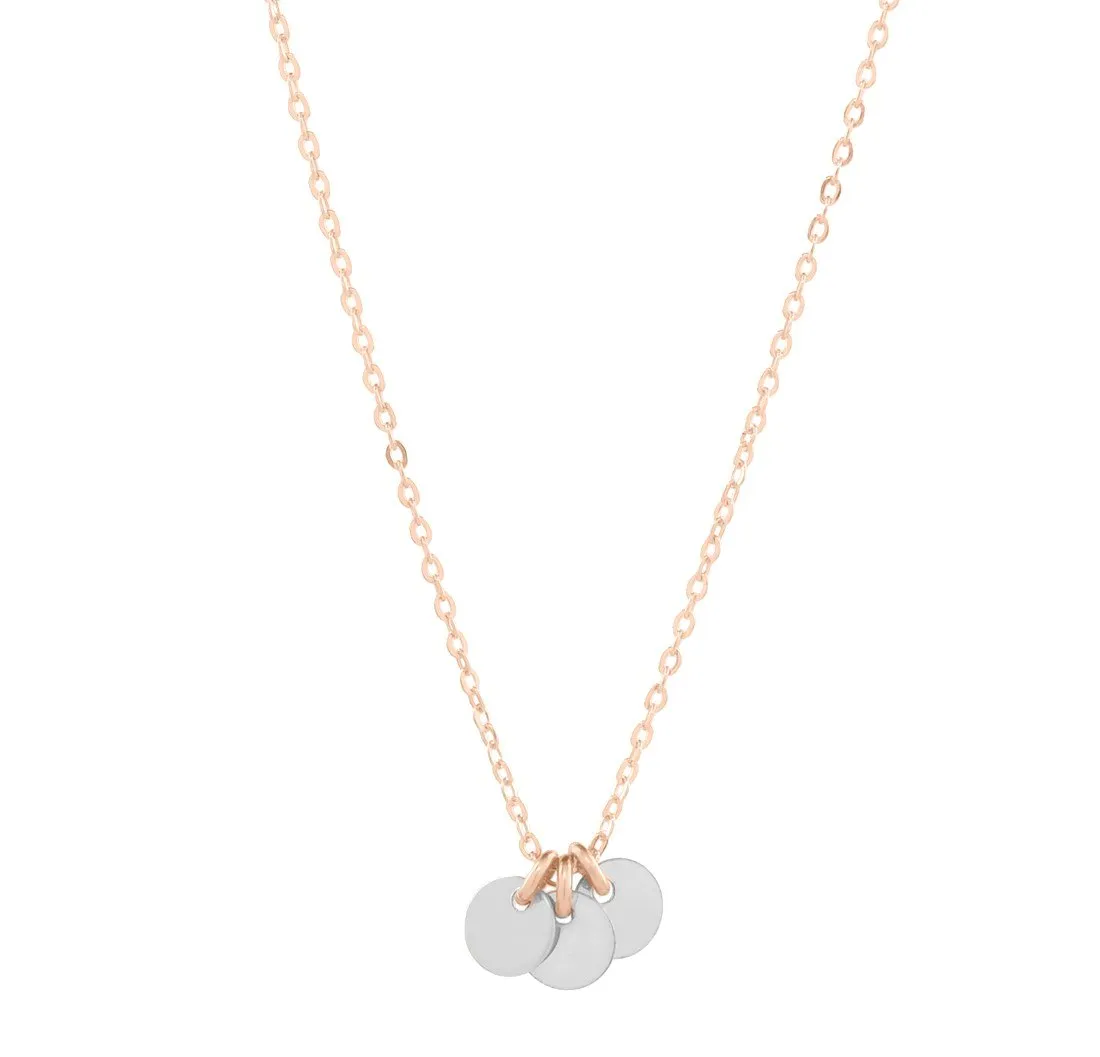Tiny Triple Disc Choker Necklace