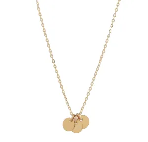 Tiny Triple Disc Choker Necklace