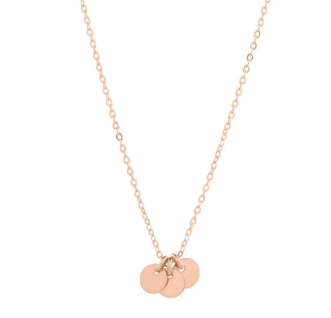 Tiny Triple Disc Choker Necklace