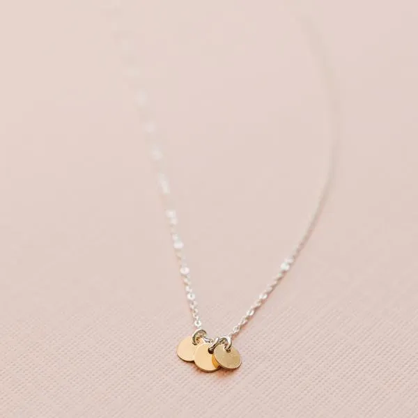 Tiny Triple Disc Choker Necklace