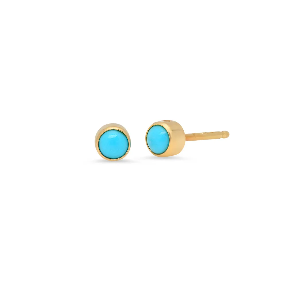 Tiny Turquoise Studs