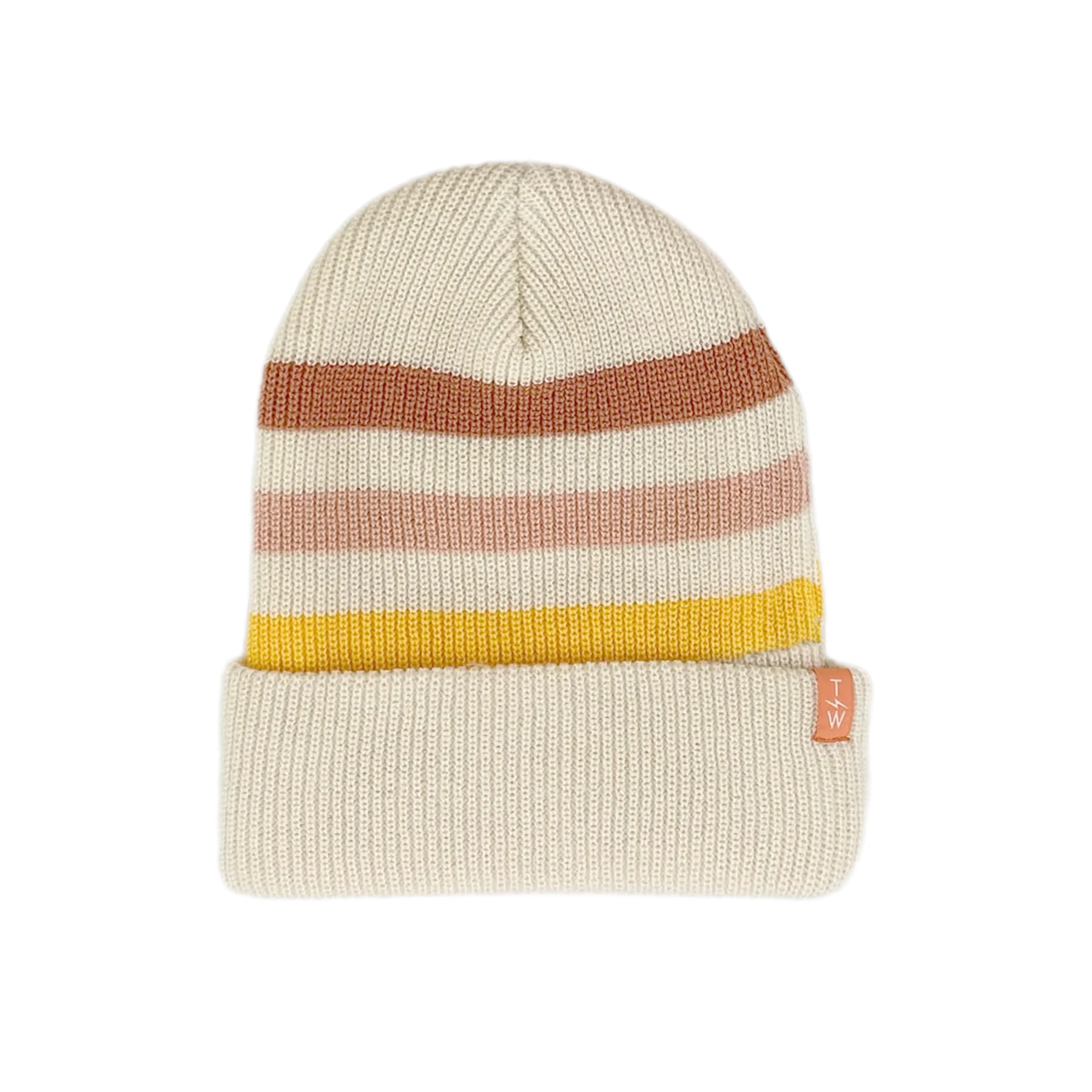Tiny Whales Sun Rise Natural / Multi Stripe Beanie