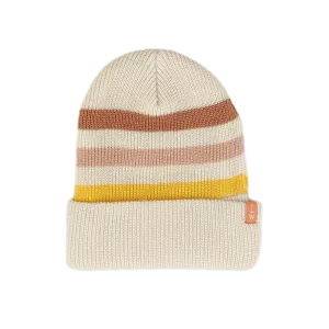 Tiny Whales Sun Rise Natural / Multi Stripe Beanie