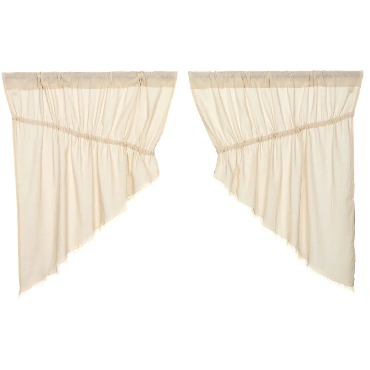 Tobacco Cloth Natural Prairie Swag Curtain