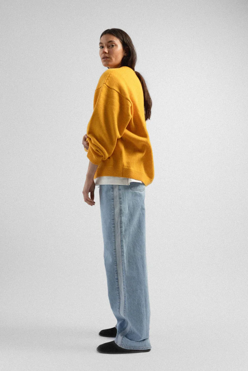 Track Denim in Faded Blue
