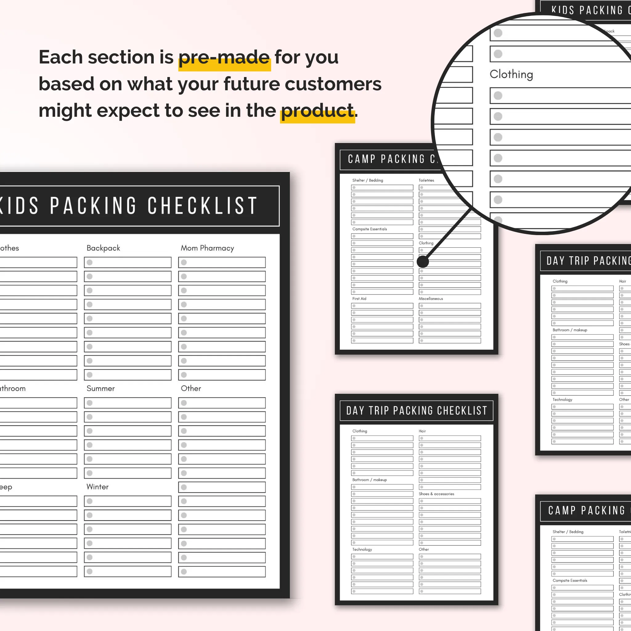 Travel Packing Lists