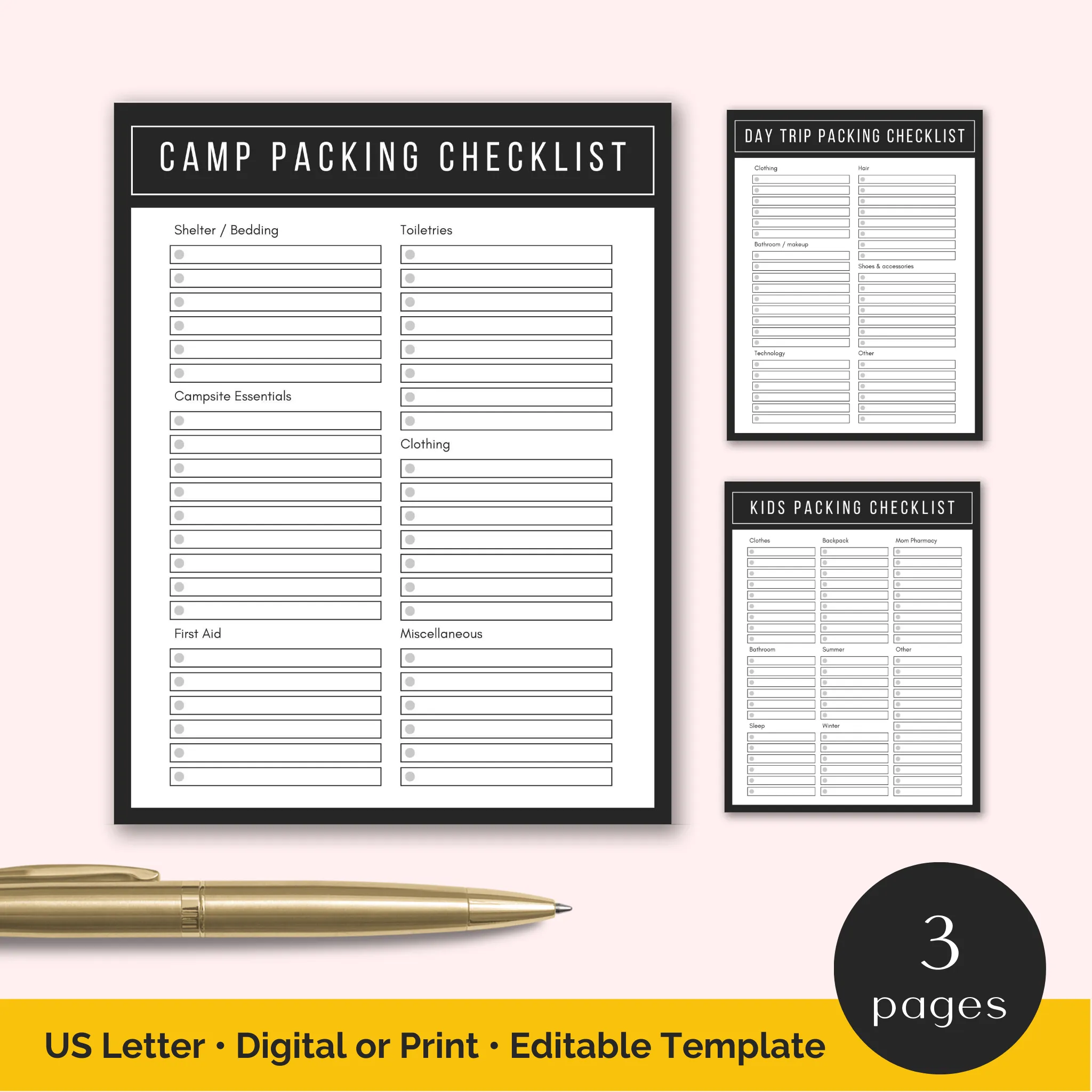 Travel Packing Lists