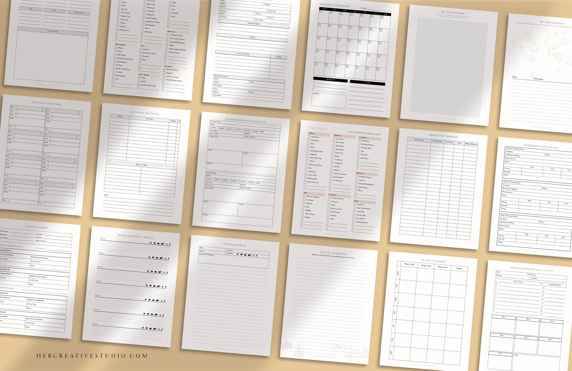 Travel Planner Printable