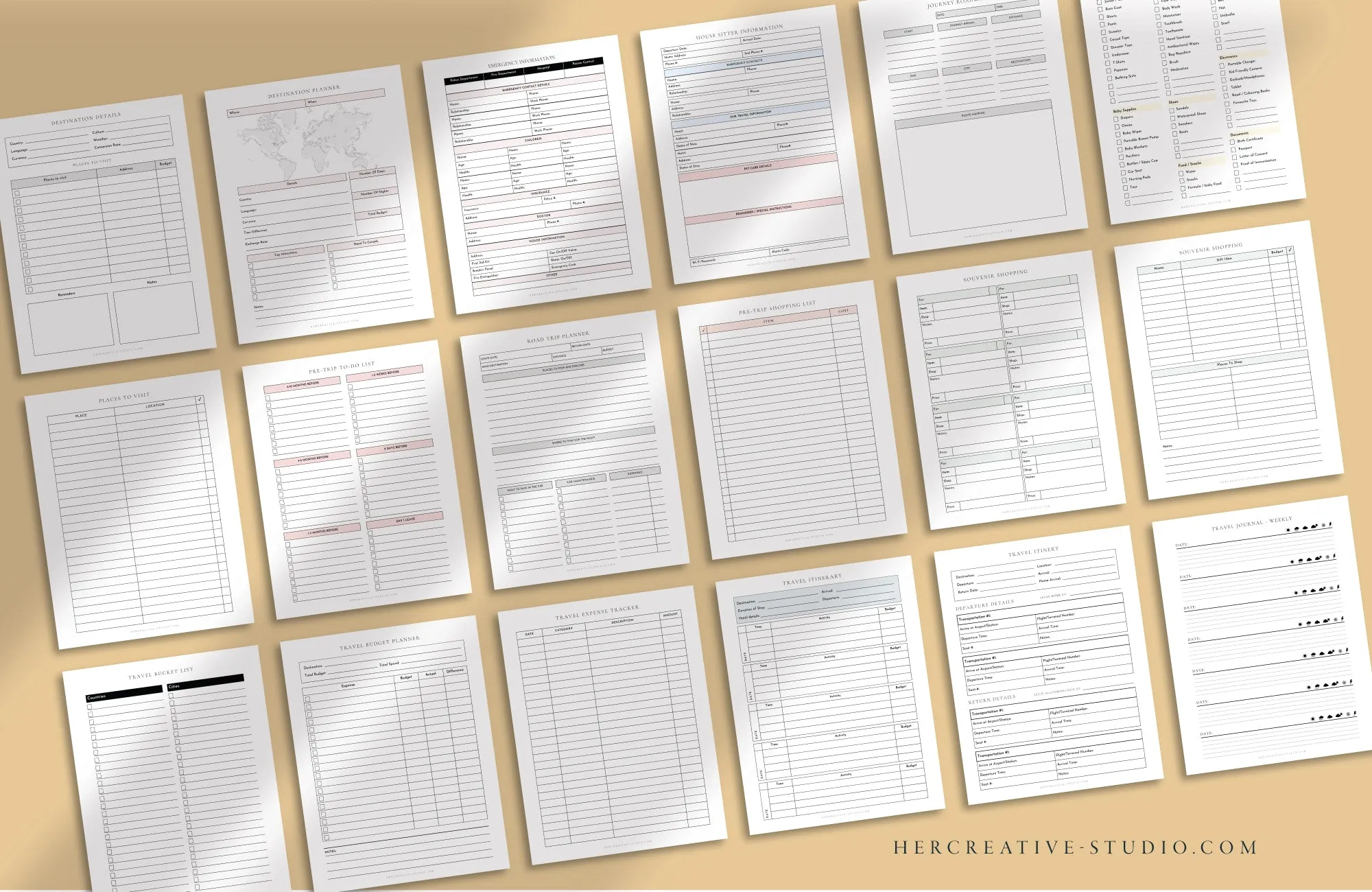 Travel Planner Printable