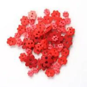 Trimits Mini Craft Flower Buttons - Red Shades