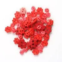Trimits Mini Craft Flower Buttons - Red Shades