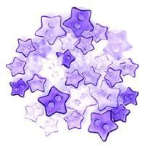 Trimits Mini Craft Transparent Star Buttons - Purple Shades