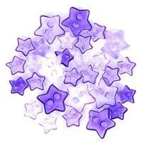 Trimits Mini Craft Transparent Star Buttons - Purple Shades