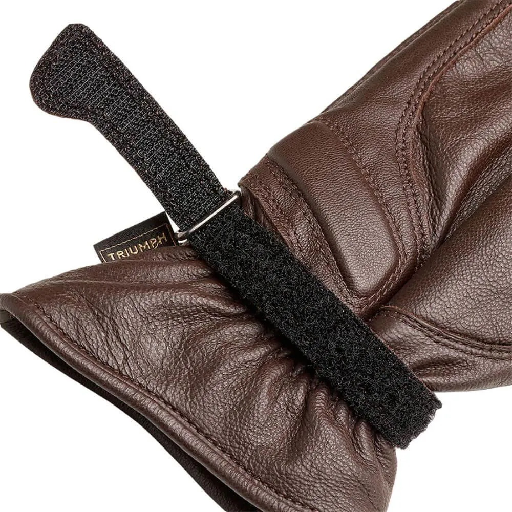 Triumph Vance Leather Gloves Brown