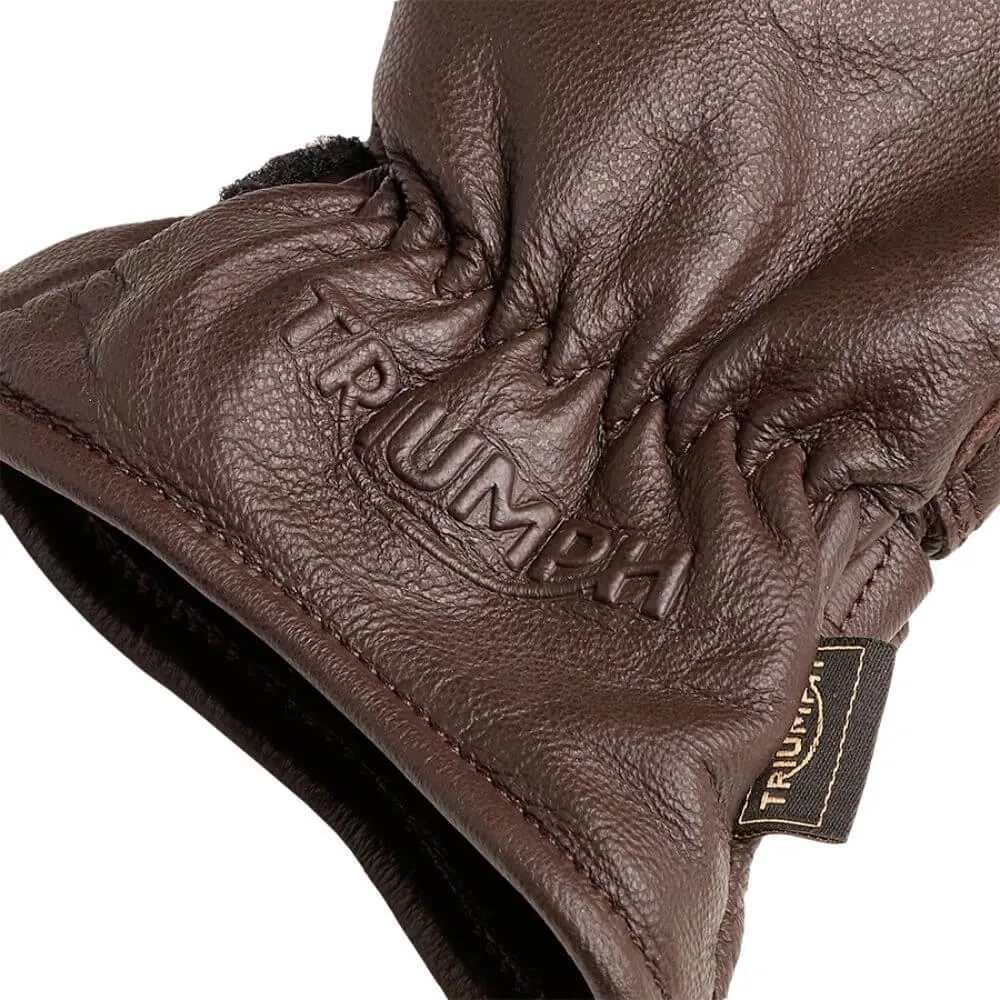 Triumph Vance Leather Gloves Brown