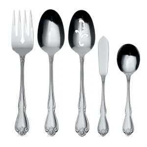 True Rose 5 Piece Everyday Flatware Serving Set