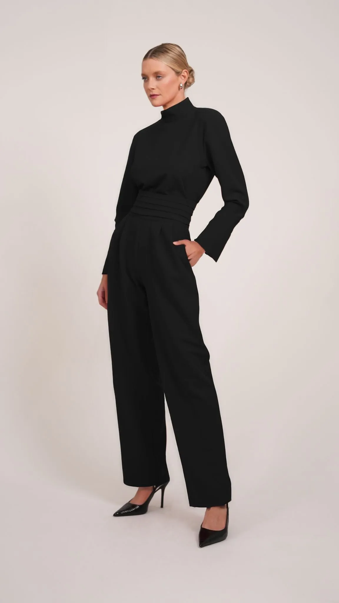 Tuxedo Pant- Black