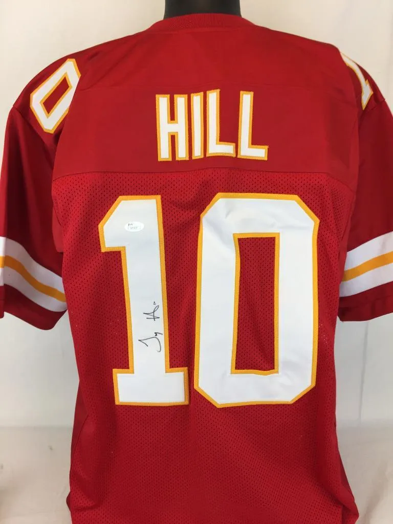 Tyreek Hill Signed Autographed Kansas City Chiefs Football Jersey (JSA COA)