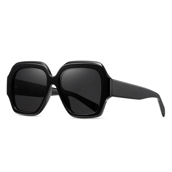 Uhura 1 Pack Black Oversized Square Sunglasses for Women Fashion Thick Frame Design