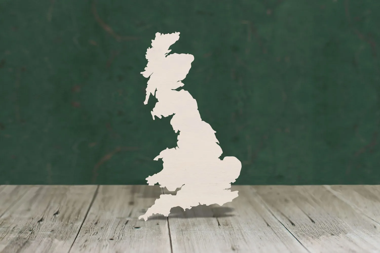 UK map outline wooden craft cut out - plywood