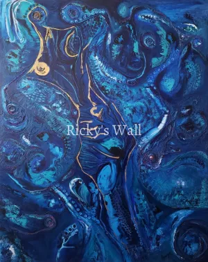 Una Perla en Dos Poemas - PREMIUM - 48 x 60 in. by A. Woungly Massaga