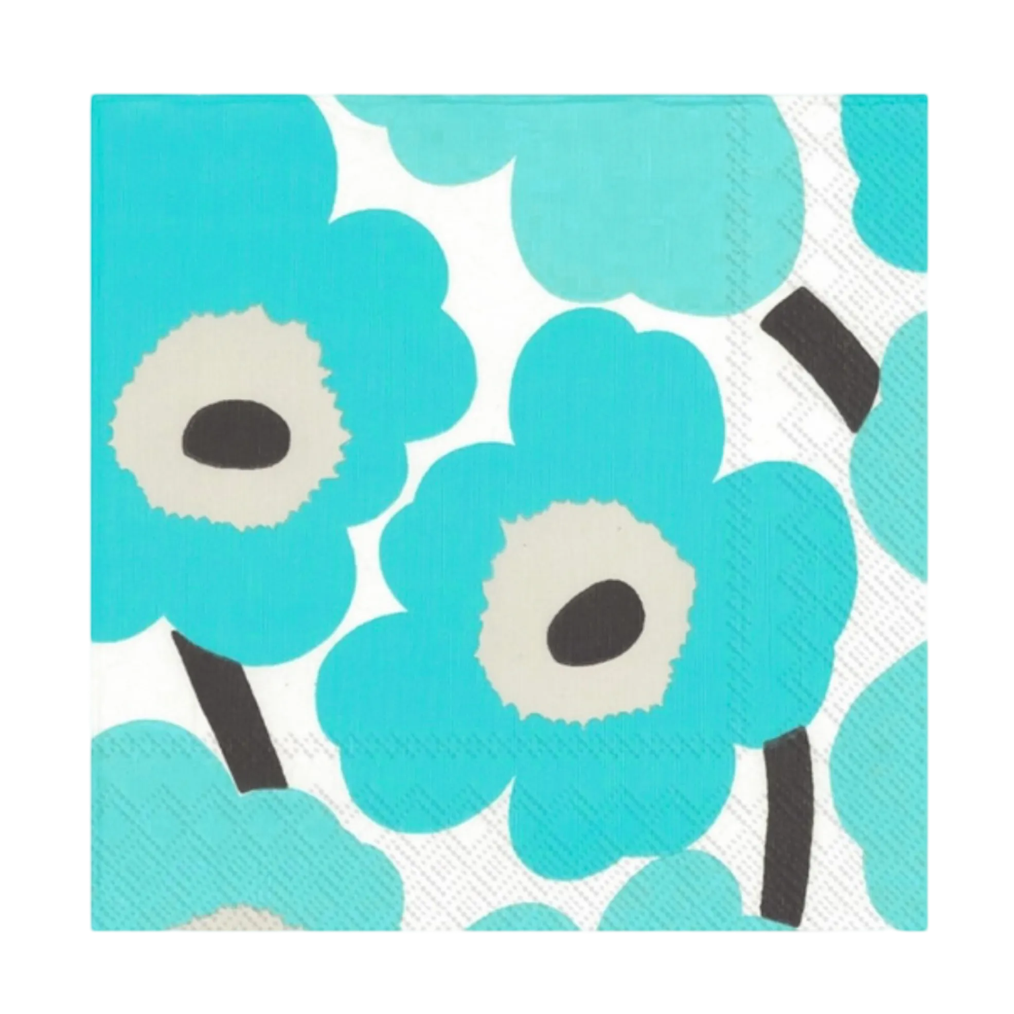 Unikko Turquoise Cocktail Napkins