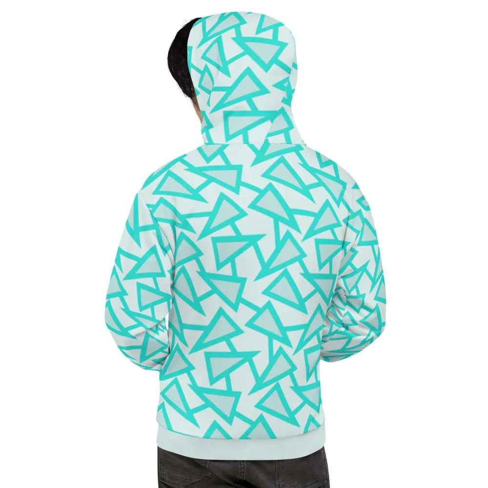 Unisex Hoodie, Triangular Memphis Party