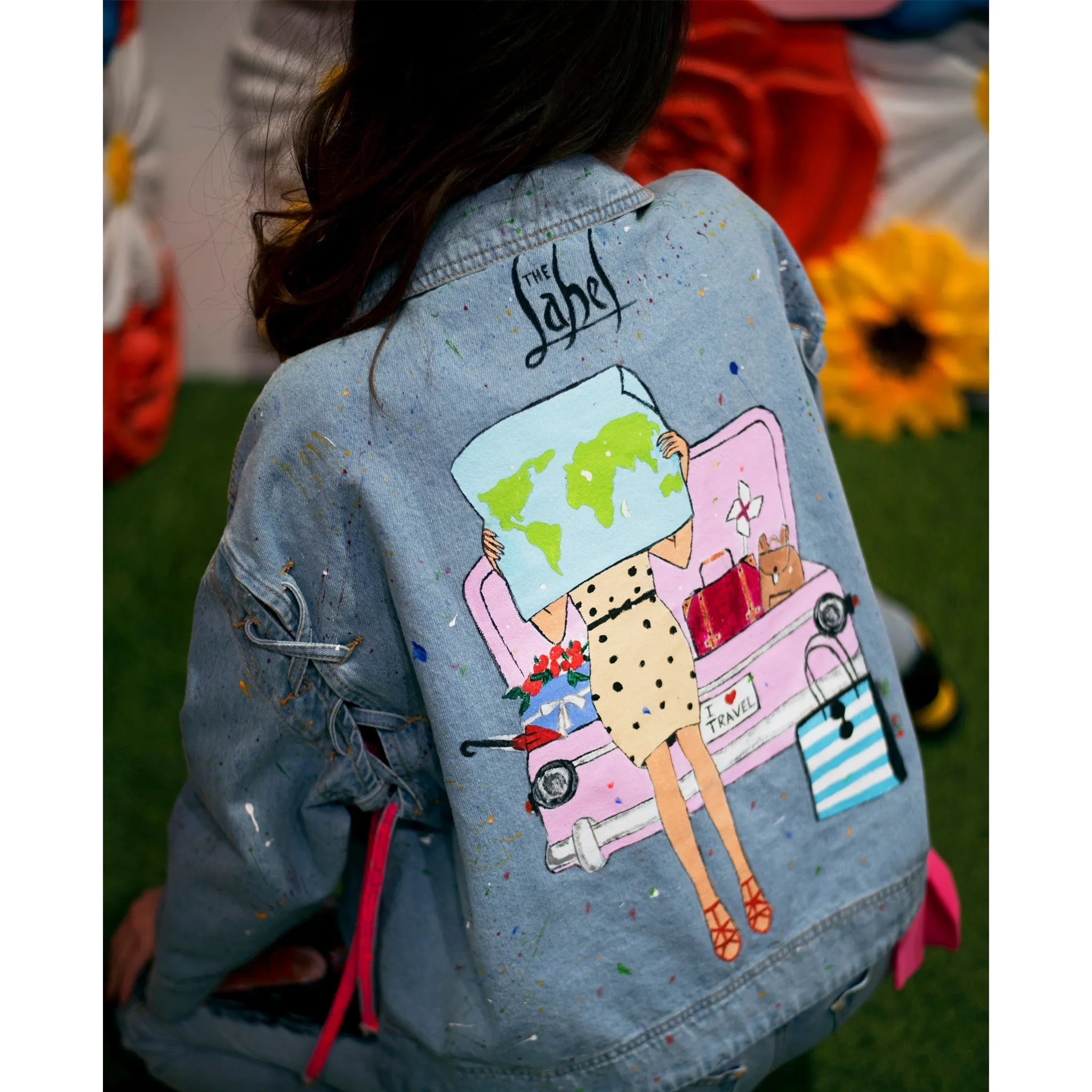 Vacay Time - Hand-Painted Denim Jacket