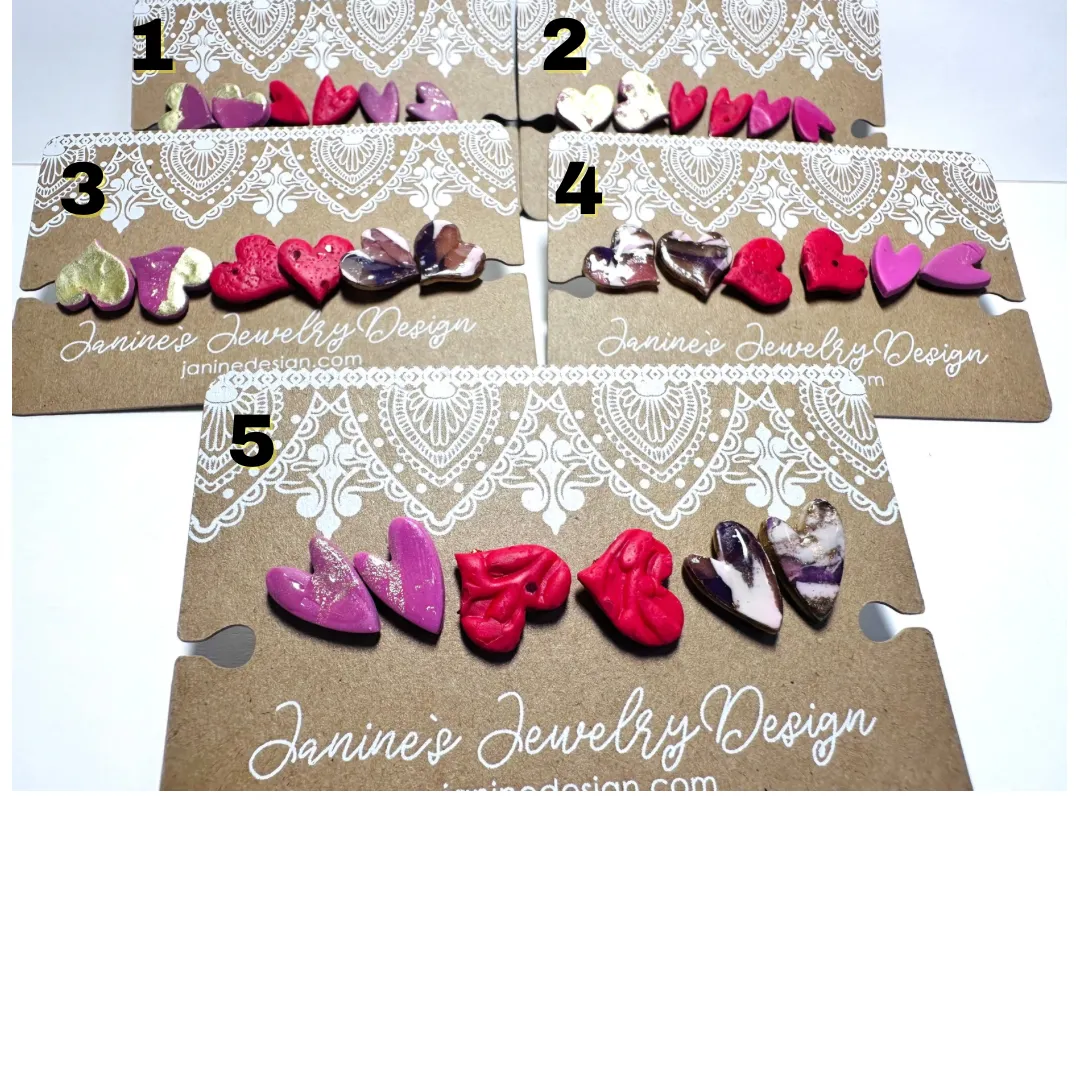 Valentines Earring Sets- Clay Earrings
