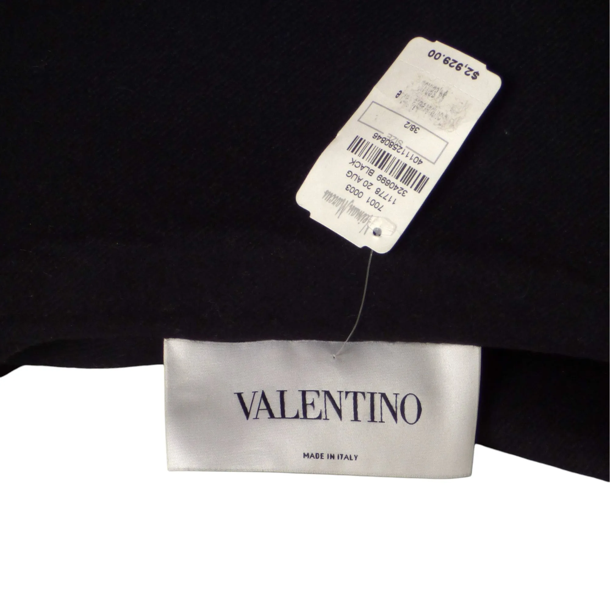 VALENTINO- NWT Black Hooded Wool Coat, Size 2