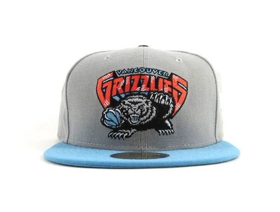 Vancouver Grizzlies 59FIFTY New Era Fitted Hat (GREY SKY BLUE LAVA RED)