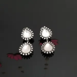 Victorian Finish Kundan Earrings JT22