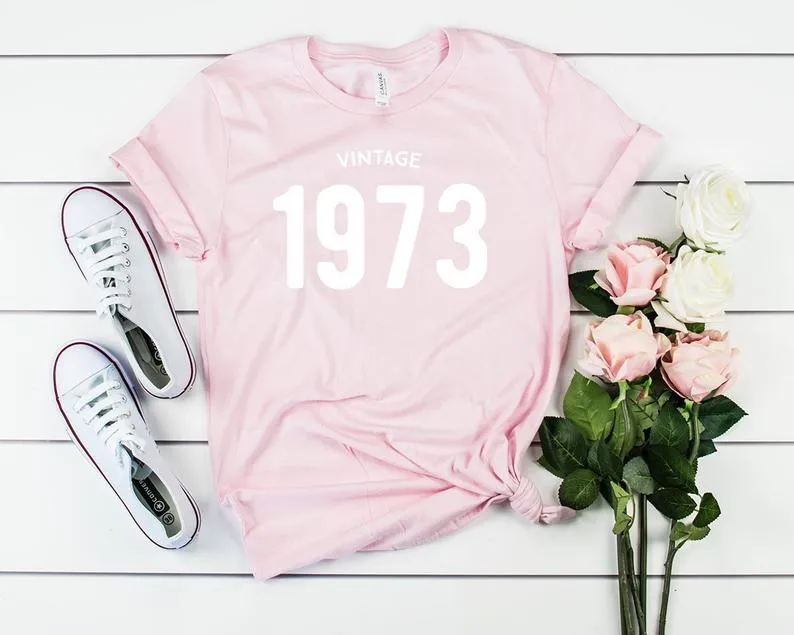 Vintage 1973 Birthday T-Shirt | 51st Birthday Party T-Shirt Cotton