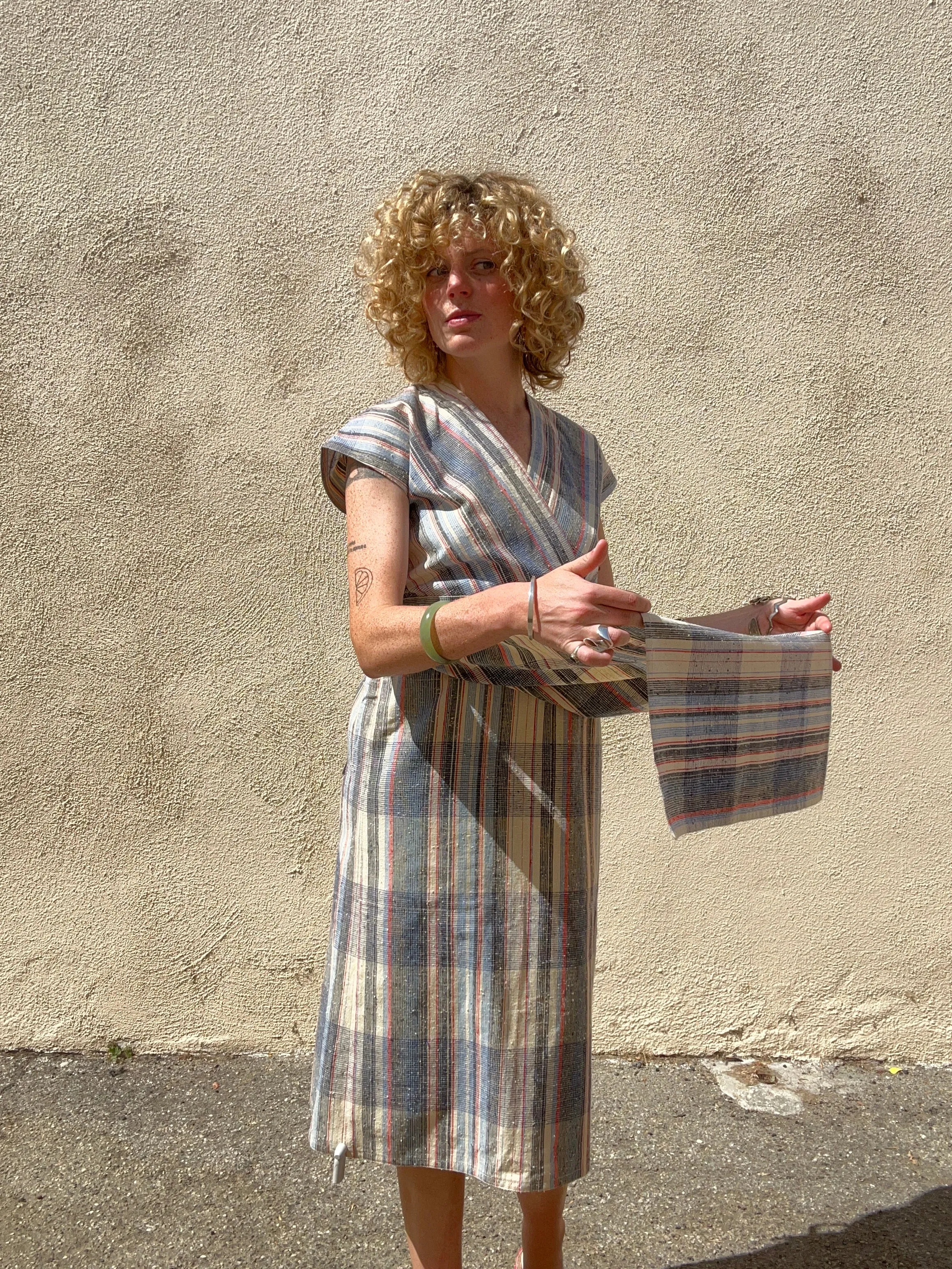 Vintage 70s Rare Issey Miyake Striped Dress