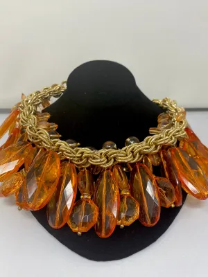 Vintage 80s Resin Lucite Necklace