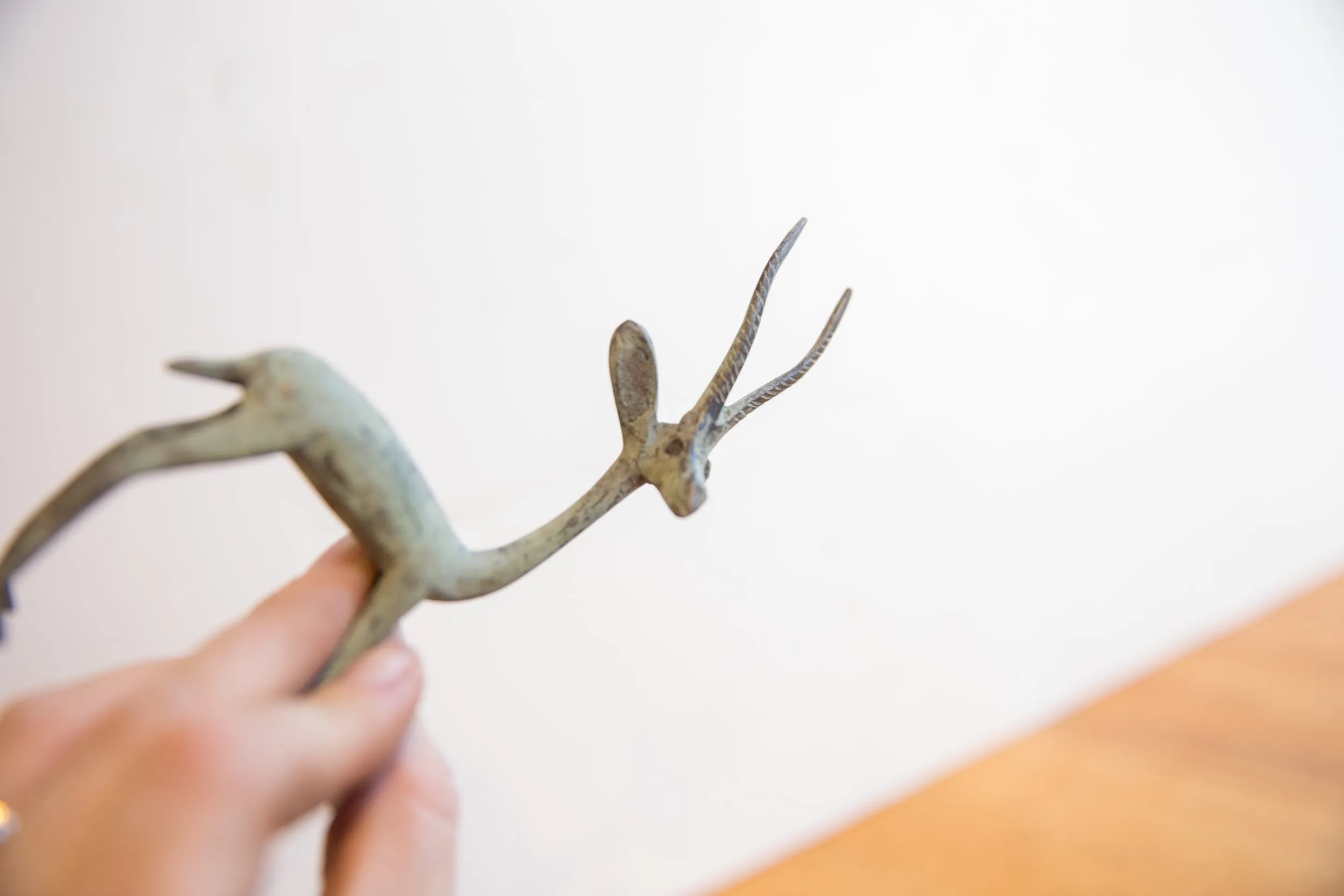 Vintage African Right Facing Brightly Oxidized Gazelle