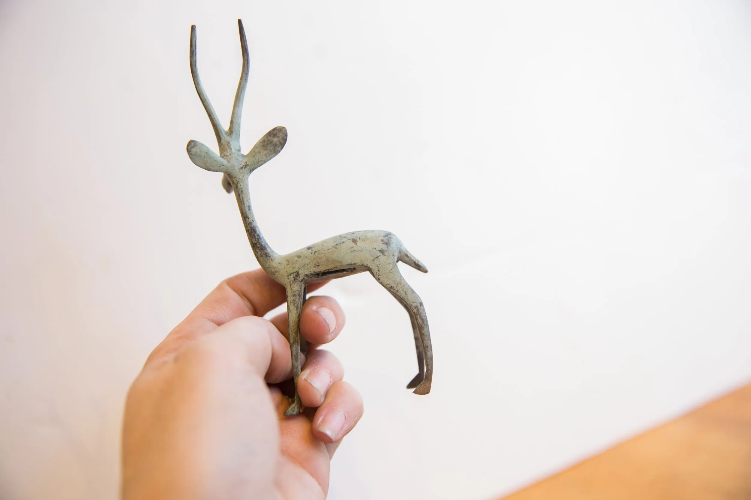 Vintage African Right Facing Brightly Oxidized Gazelle