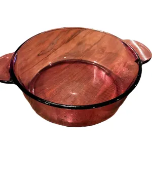 Vintage Cranberry Corning Bowl