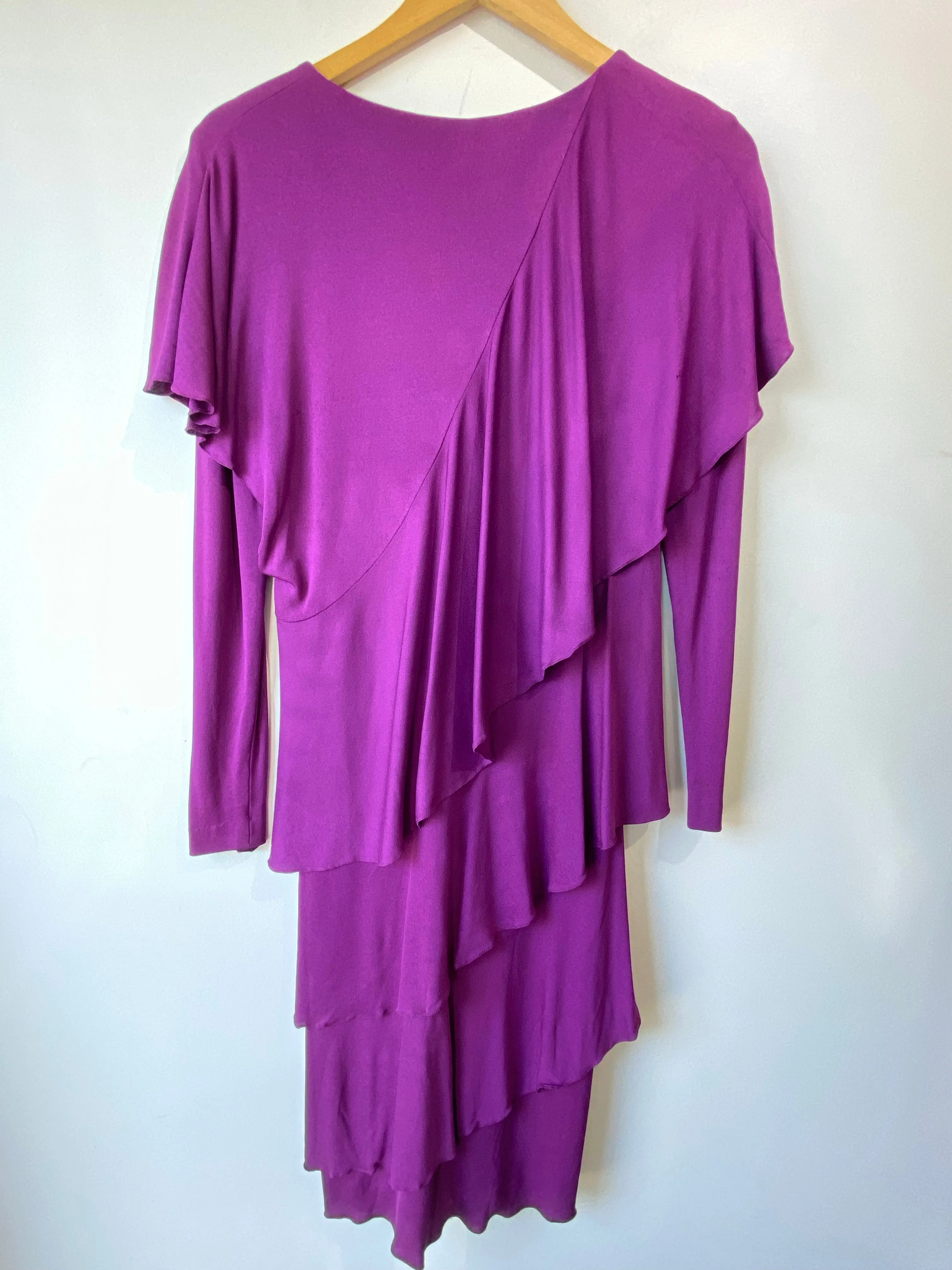 Vintage Holly Harp Purple Tiered Dress