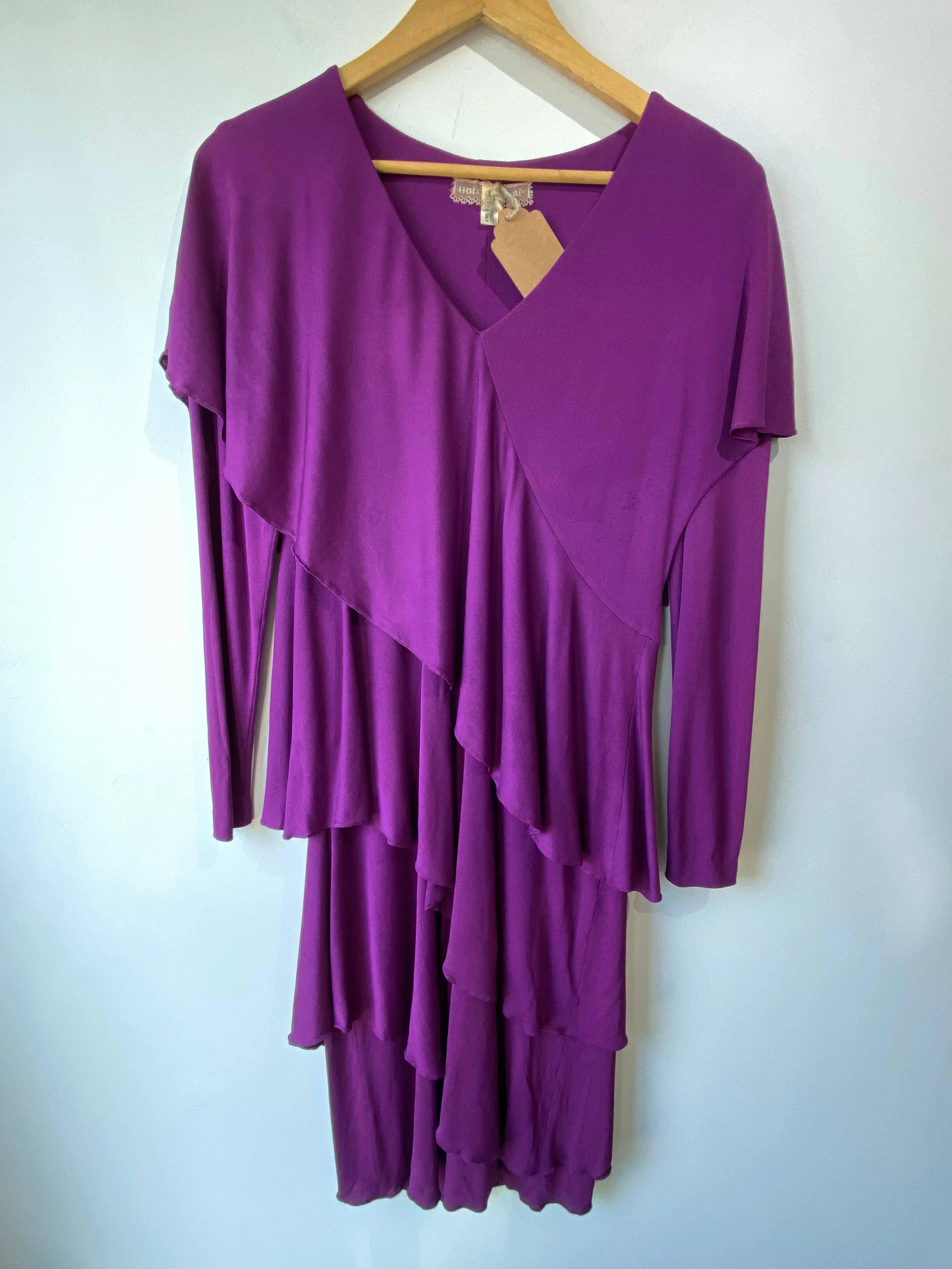 Vintage Holly Harp Purple Tiered Dress