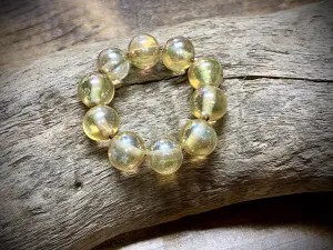 Vintage Japanese Glass 10mm Round Bead Strand