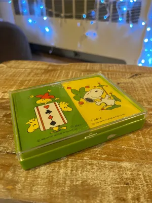 Vintage Jolly Jokers Peanuts Hallmark Bridge Playing Cards Snoopy Woodstock Rare