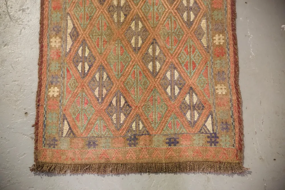 Vintage Mini Turkish Kilim Rug 20"x40"