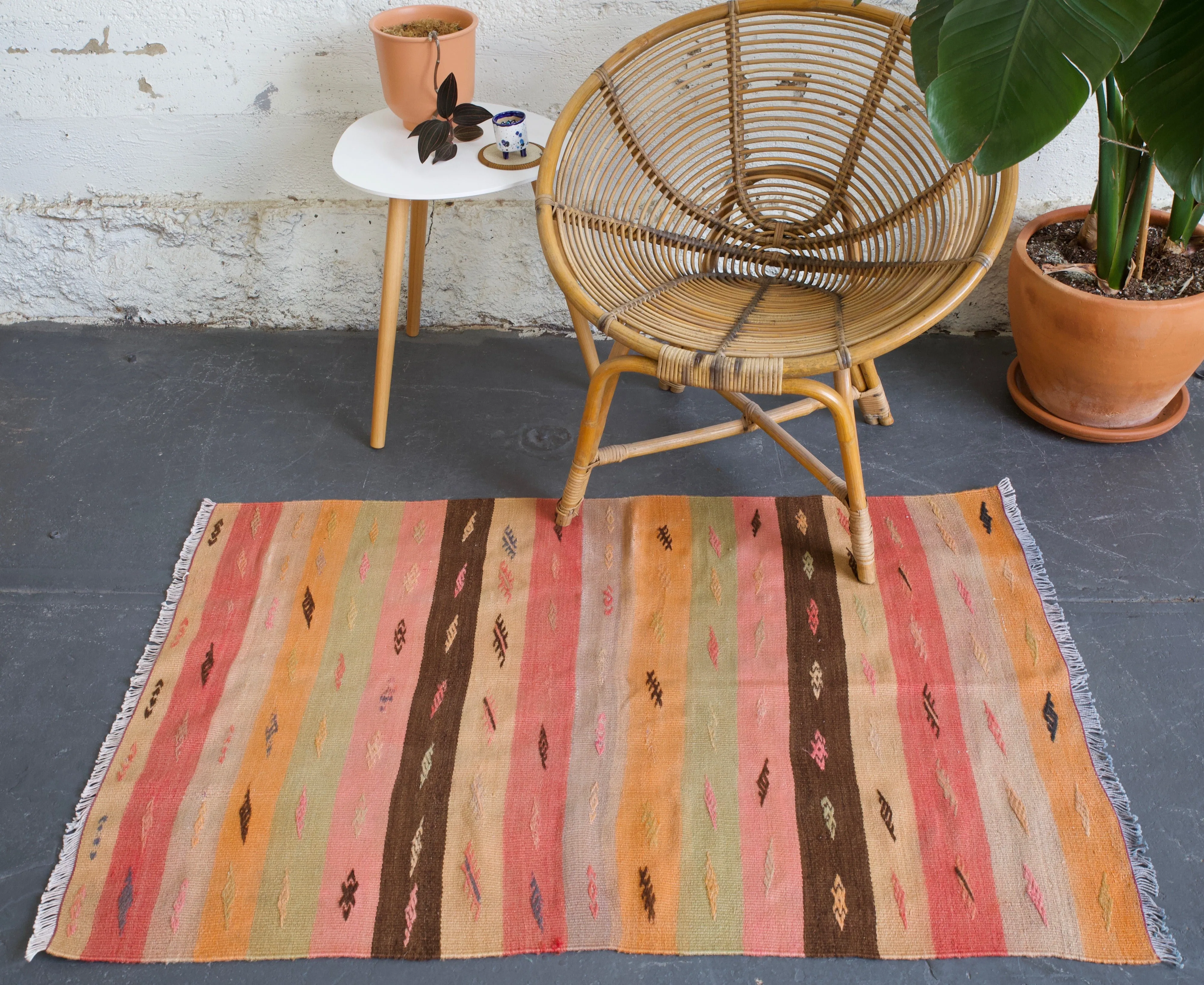 Vintage Mini Turkish Kilim Rug